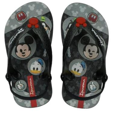 Imagem de Chinelo Ipanema Bebê Com Elástico Disney Baby Mickey Marie Minnie Menina Menino Sandália (Preto/Mickey, BR, Criança de 1 a 3 anos, Faixa Numérico, 20, 21)