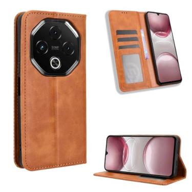 Imagem de Kukoufey Compatível com capas de telefone Umidigi G100 Pro 4G, capa carteira de couro flip compatível com Umidigi G100 5G 2025 capa protetora marrom