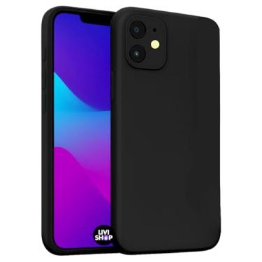 Imagem de Capa Case Capinha Para iPhone 11 Silicone Com Bordas Elevadas Aveludada Forro Premium (PRETO)