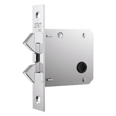 Imagem de Fechadura Biel 1006s com Roseta Quadrada Classic Cromado para Banheiro - 41490 - STAM