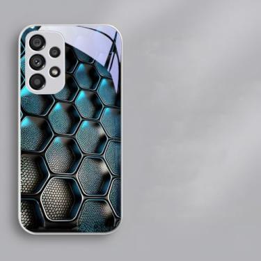 Imagem de MVVKKY Capa de vidro temperado com gradiente azul para Samsung S24 Plus (para Samsung S24 Plus/5)