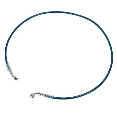 Imagem de Partuto Linha de mangueira de óleo de embreagem de freio de motocicleta de 120 cm com fio de aço inoxidável trançado PU linha de freio hidráulico de motocicleta para motocicletas Dirt Bikes azul