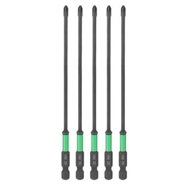 Imagem de HARFINGTON 5 peças de chave de fenda Phillips de impacto número 1 PH1 haste sextavada de 1/10.2 cm (150 mm) de comprimento de 0,3 cm, brocas magnéticas de cabeça cruzada de aço S2, parafusadeiras