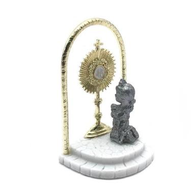 Imagem de Lembrança Primeira Eucaristia Comunhão Imagem Menina com Ostensório - 