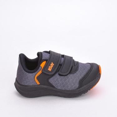 Imagem de Tênis Infantil Baby Masculino Energy Respitec Grafite Laranja