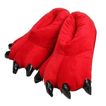 Imagem de Chinelos Kigurumi Kawaii, fantasia de garra de dinossauro para adultos