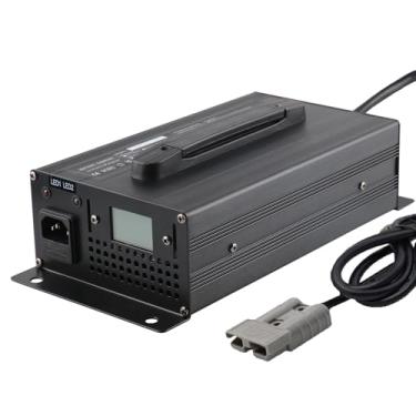 Imagem de Lzyjckh Carregador de Bateria para Empilhadeira 12 V/24 V/36 V/48 V/60 V/72 V com Plugue Anderson de 120 A/175 A/350 A para Carrinho de Golfe, Empilhadeira,60v 15a black,120A