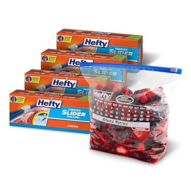 Imagem de Hefty Bolsas de calendário para freezer slider, tamanho galão, 100 unidades