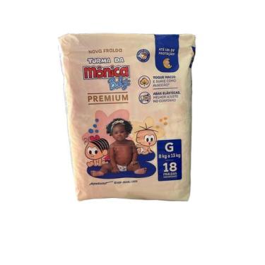 Imagem de Fralda turma da monica premium jumbo 18 tiras - g