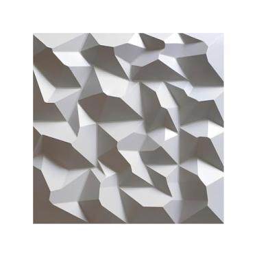 Imagem de Painéis de parede de PVC 3D - Descasque e cole, à prova d'água, painéis decorativos de destaque para sala de estar e escritório - 19,8 x 19,8 polegadas (KIT 12un) - Papel e Parede