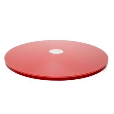 Imagem de Prato Giratório 75Cm De Vidro Temperado 8Mm Cor Vermelho