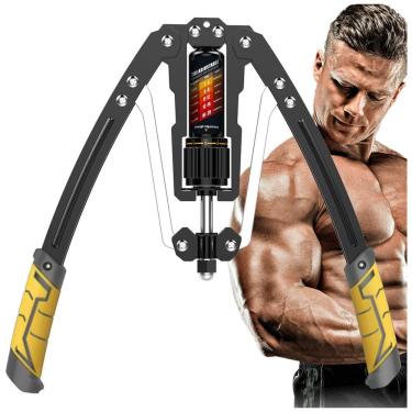 Imagem de Aparelho de Musculação para Braço com Potência Hidráulica Ajustável de 9 a 200 kg, EAST MOUNT, Preto