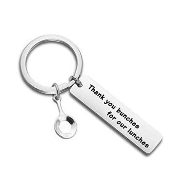 Imagem de Zuo Bao Lancheira Lady Presente Ideia Escolar Almoço Lady Apreciação Presente Agradecemos Acolchoados para Nossos Lanches Pingente Chaveiro Presente para Cafeterias Trabalhador Lancheira Lady Cooker