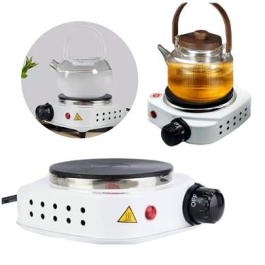 Imagem de Fogão Elétrico Portátil 1 Boca 1000W 220V - Mini Fogão de Mesa para Viagem, Kitnet, Escritório ou Camping - Compacto, Seguro e Prático, Controle de Temperatura e Termostato - Shop100
