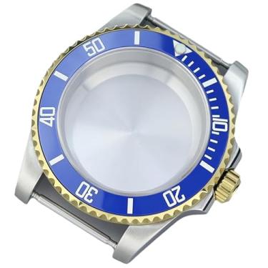 Imagem de FEIYASHI 40 mm Gold Diveing SUB Relógio masculino caixa de aço vidro safira para NH35 NH34/36 8215 2824 acessórios de relógio movimento (tampa inferior sólida 5, para movimento Miyota8215 8205)