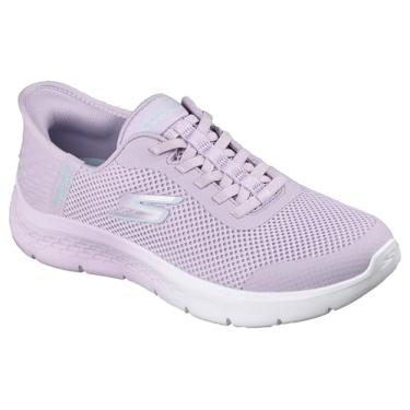 Imagem de Skechers Tênis feminino Go Walk Flex Hands Free Slip-ins-Grand Entry, Lavanda/Aqua, 43