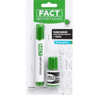 Imagem de Marcador para Quadro Branco Recarregável, Kit com Caneta e Refil, Disponível em Preto, Verde, Azul e Vermelho (Verde)