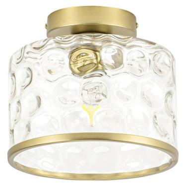 Imagem de Luminária de teto embutida Zlepmlla 22x17cm Glass Gold