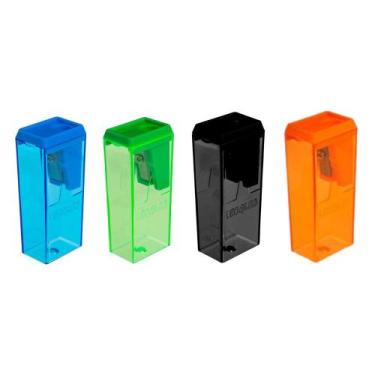 Imagem de Apontador com Depósito Escolar 6cm Bloco Léo & Léo Unidade ou Kit - Le