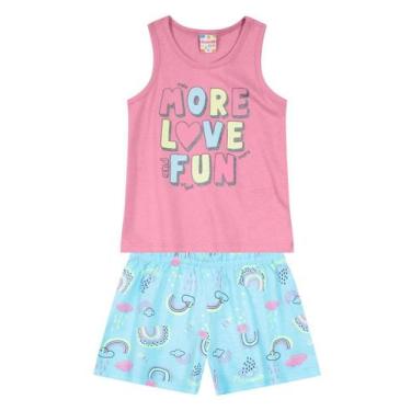Imagem de Conjunto regata Infantil menina Brandili, 1, Rosa