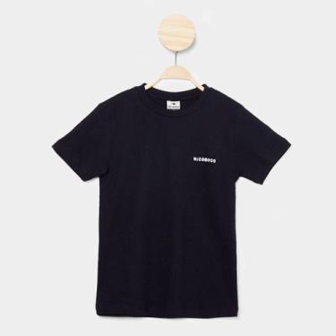 Imagem de Camiseta Infantil Nicoboco Básica Menino, Preto, 2A