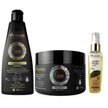 Imagem de Kit Arvensis Crespos Ativador + Geleia Alta + Oleo De Argan