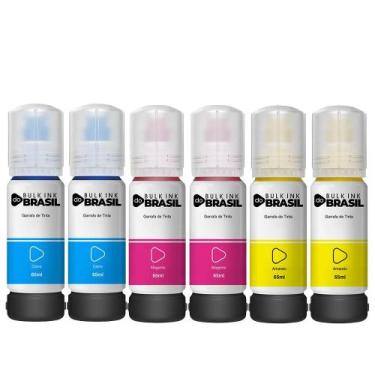 Imagem de Kit 6 Refil De Tinta Para Epson T544 L3150 L3250 L3110 L5190 - Bulk In