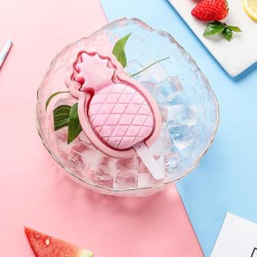 Imagem de Generic Máquina de picolé, moldes de silicone para picolé, 90 ml, rosa, formato irregular