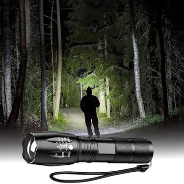 Imagem de Lanterna, pequena lanterna de 1000 lúmens elevados, à prova d'água, lanterna portátil para acampamento, ciclismo, caminhadas, uso externo e doméstico (pilhas não incluídas)