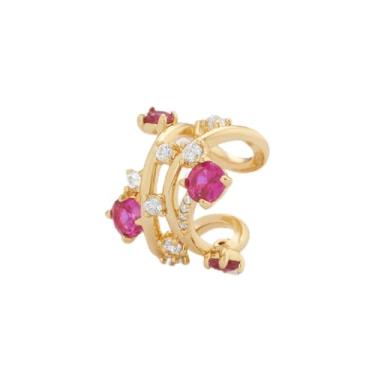 Imagem de Brincos de orelha para mulheres, brincos falsos, não perfurados, leves, hipoalergênicos, cartilagem, brincos falsos, joias delicadas, presente, Medium, Latão, Sem pedra preciosa