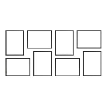 Imagem de Porta-retratos Para Fotos 15x21 cm Kit Decorativo Mosaico Composição de Moldura Vertical/Horizontal(8,Moldura Branca)