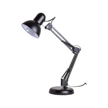 Imagem de Luminária De Mesa Pixar Articulável Com Base E27 - Luminatti, Preto