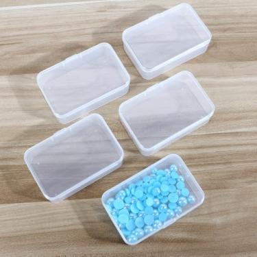 Imagem de Desbloqueie sua criatividade com pequenas caixas de armazenamento de plástico, mini recipientes de armazenamento e estojo organizador de contas transparentes com tampas para cartões, pinos, giz de