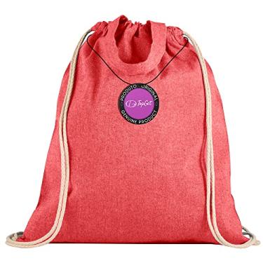 Imagem de Mochila tipo Saco Gym Sack 37x41cm em Algodão Reciclado Trip TopGet - Vermelho