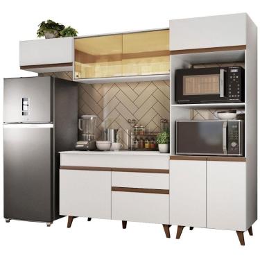 Imagem de Armário de Cozinha Reims 260001 com Balcão e Tampo Branco