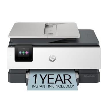 Imagem de HP OfficeJet Pro 8139e Impressora a jato de tinta colorida sem fio, impressão, digitalização, cópia, fax, ADF, impressão duplex, melhor para escritório doméstico, teste instantâneo de 1 ano incluído