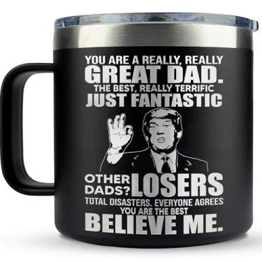 Imagem de VIWIS Presentes para pai da filha, filho - presentes de pai da filha, filho para o Natal, Dia dos Pais - Presentes de aniversário para papai, presentes de aniversário engraçados para pais - Copo Best