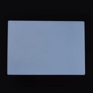 Imagem de 2 peças de tapete de silicone reutilizável, tapete de cozimento de silicone fosco liso de um lado translúcido protetor de mesa tapete de artesanato para pintura de argila artes cozinha assar, 14,5 x