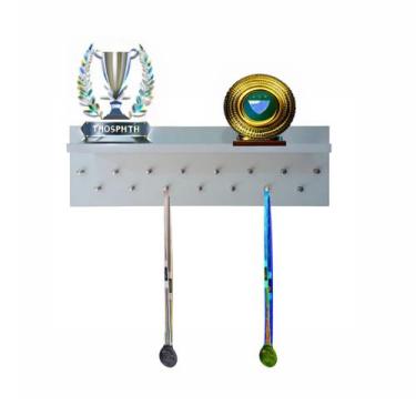 Imagem de Porta Medalhas e Troféu Com Ganchos e Prateleira MDF - A Loja do gring