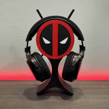 Imagem de Suporte Fone Ouvido Mesa Headset Gamer Deadpool com e sem fio pc Unive