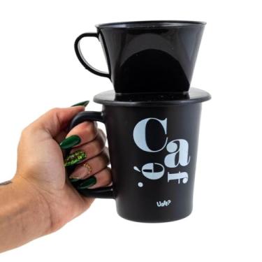 Imagem de Urbano Caneca De Vidro com Coador, Preta
