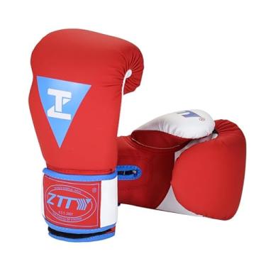 Imagem de Luvas de boxe, Muay Thai, Kickboxing, adequadas para iniciantes, unissex (vermelho, 14OZ)