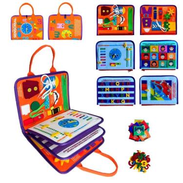 Imagem de Livro Educativo Montessori: Meu Livrinho Sensorial Maleta Educativa - ABC