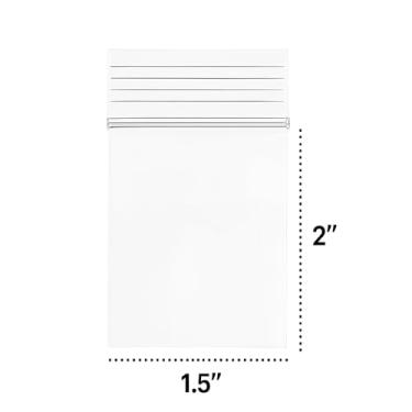 Imagem de 200 sacos de plástico transparente de 3,8 cm x 5 cm de plástico transparente com zíper e zíper selável