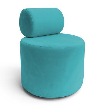 Imagem de Poltrona Tokyo Boucle Com Design Exclusivo - 7 Decor Azul Turquesa