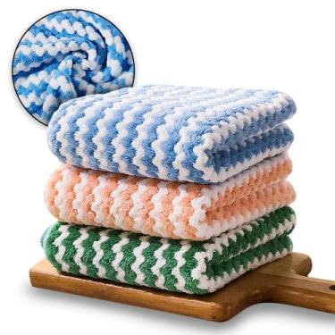 Imagem de Kit 3 Panos Microfibra 25x25 Limpa Vidro Mágico Reutilizável - TEX WEB