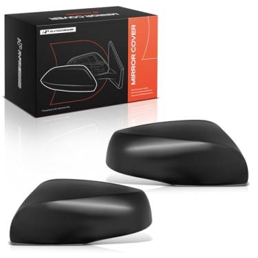 Imagem de A-Premium 2 peças de tampas de espelho retrovisor do lado do motorista e do passageiro - compatível com Toyota RAV4 2019 2020 2021 2022 2023 2024 - preto liso, com furo de seta