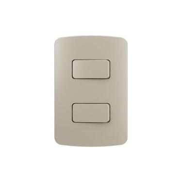 Imagem de Interruptor Simples Duplo Margirius B3 Colors 10A Placa 4X2