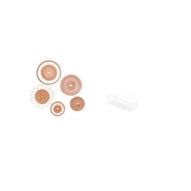 Imagem de Fenteer Organizador de Parede em Rattan Trançado E Cesto de Arame Metálico para Decoração de Sala de Chá, Corredor, Quarto, Cozinha, Banheiro E Sala de Estar.