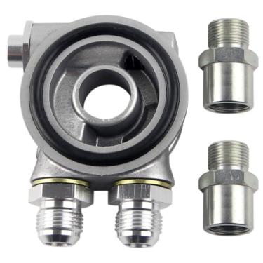 Imagem de broyear Refrigerador de óleo M20x1,5 placa sanduíche com acessórios AN10 filtro termostato adaptador de remetente de óleo 3/4-16UNF universal